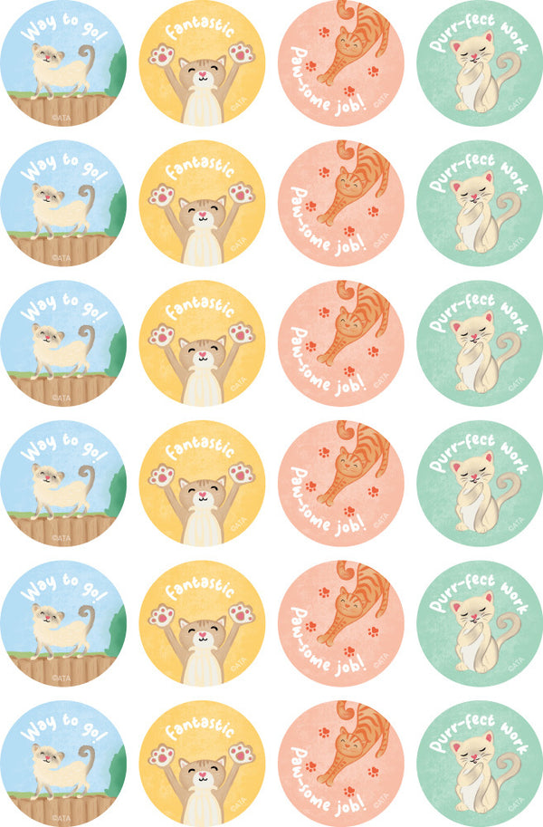 Electric Cats - Merit Stickers - Brain Spice
