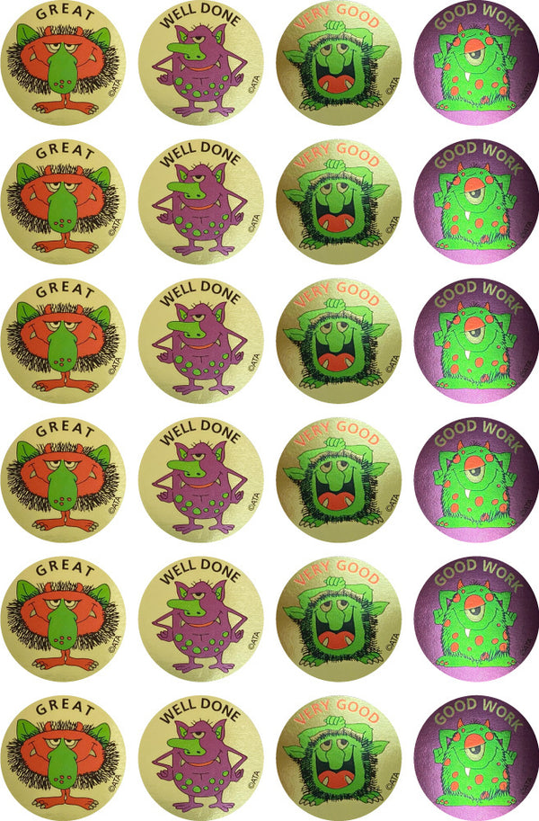 Monsters - Metallic Stickers - Brain Spice
