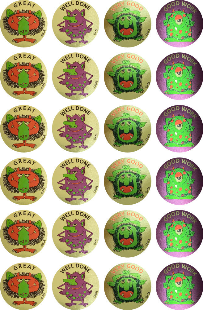 Monsters - Metallic Stickers - Brain Spice