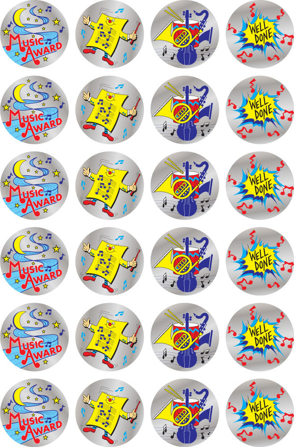 Music - Metallic Stickers - Brain Spice