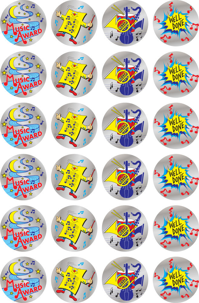 Music - Metallic Stickers - Brain Spice