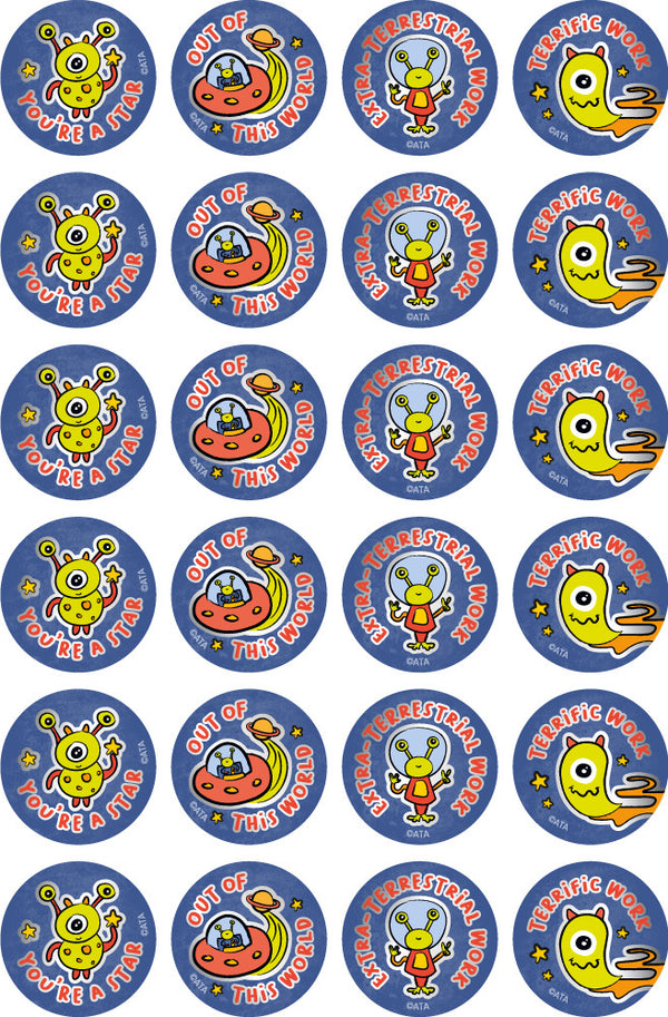 Invaders - Metallic Stickers - Brain Spice