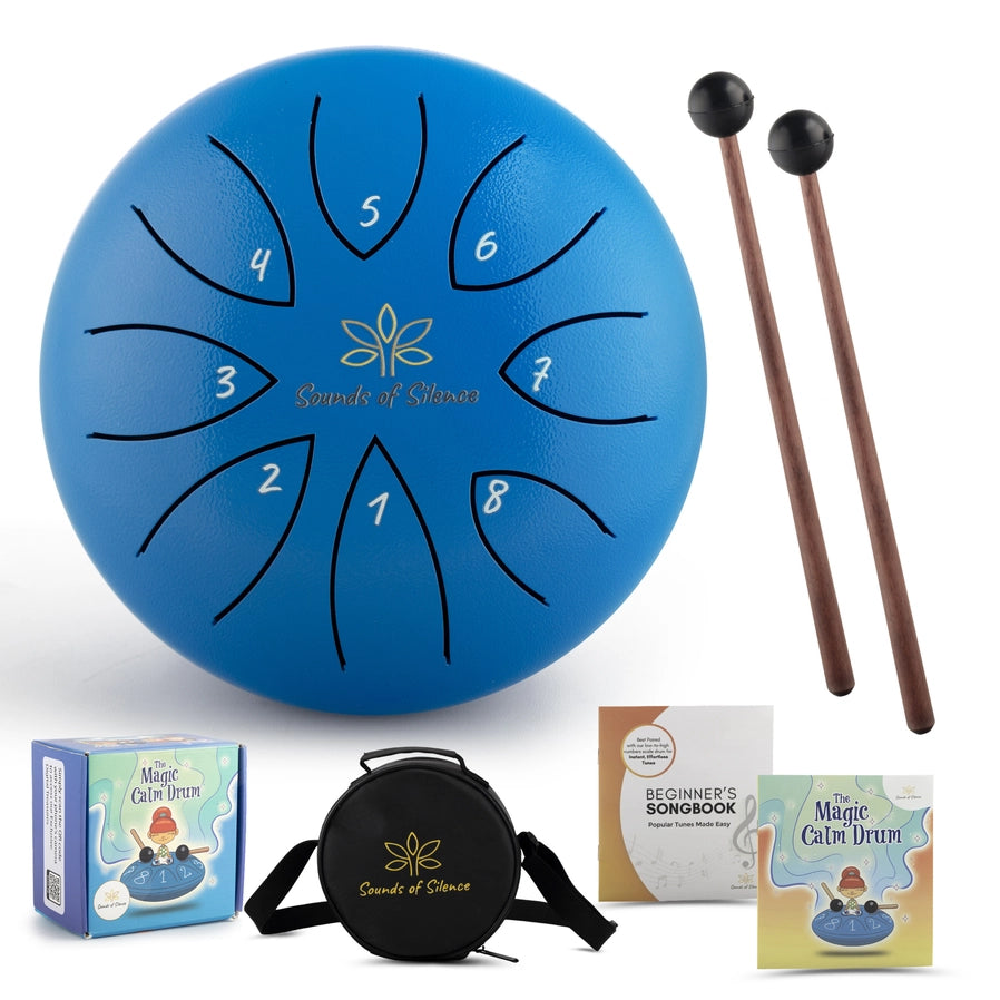 Magic Calm Drum – Steel Tongue Drum Gift Set with Storybook - Brain Spice
