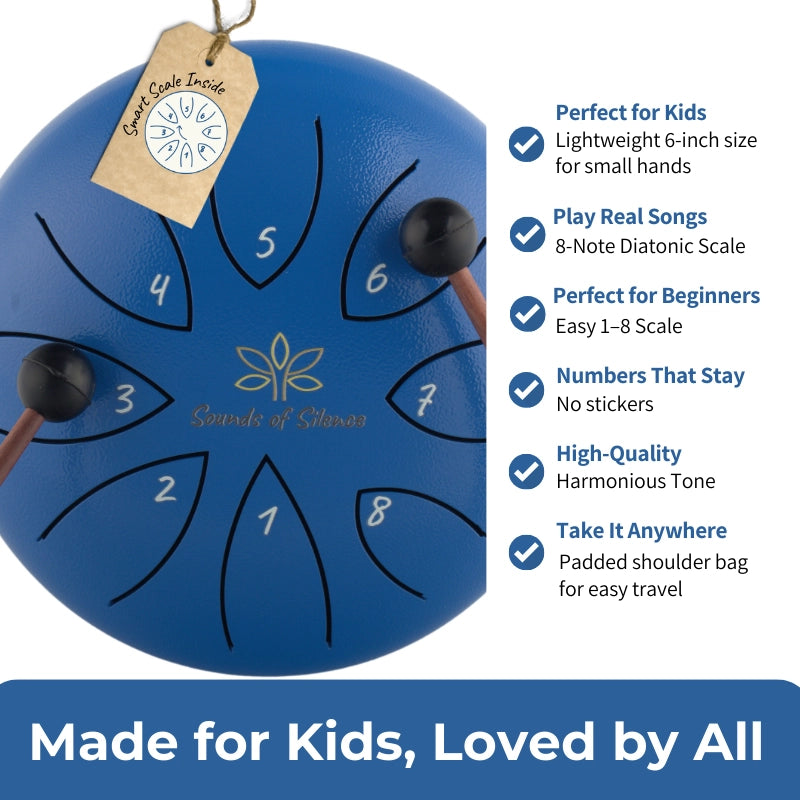 Magic Calm Drum – Steel Tongue Drum Gift Set with Storybook - Brain Spice