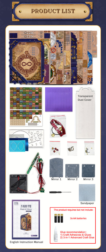 Magical Library - Large Book Nook Kit - Brain Spice