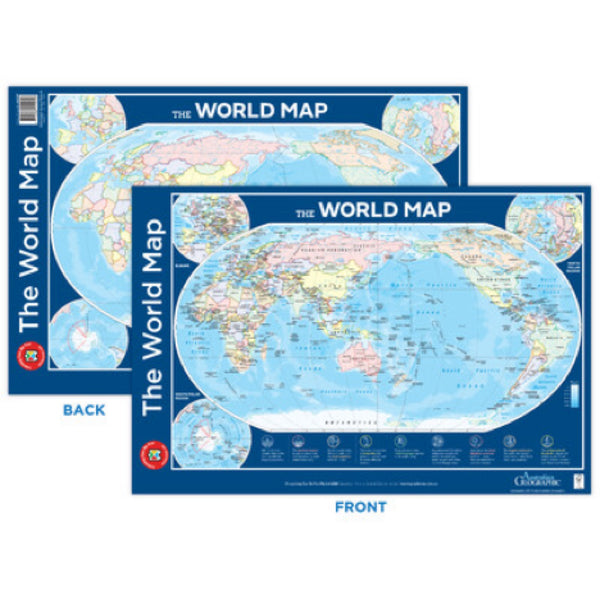 Map of the World Wall Chart - Brain Spice