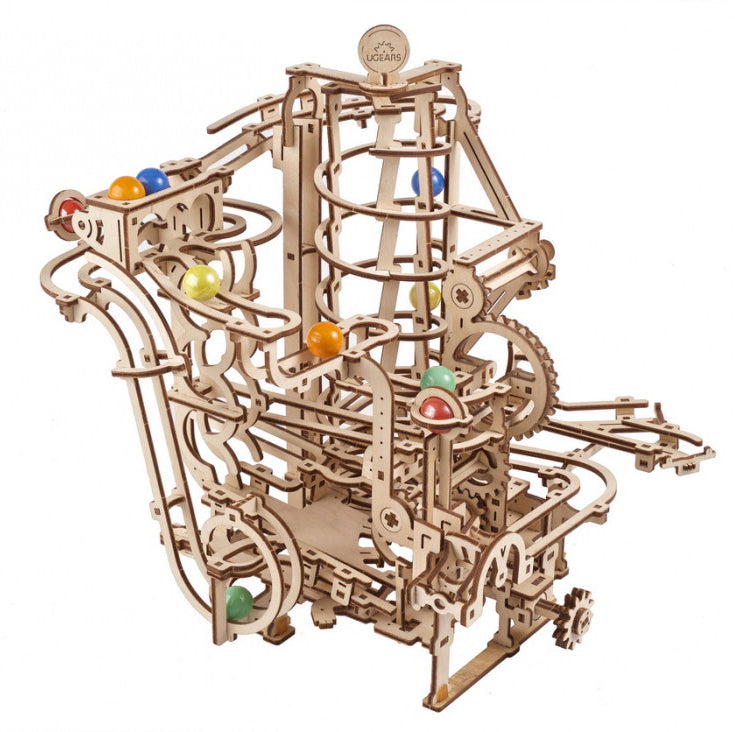 Marble Run Spiral Hoist - uGears - Brain Spice