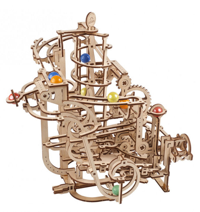 Marble Run Spiral Hoist - uGears - Brain Spice