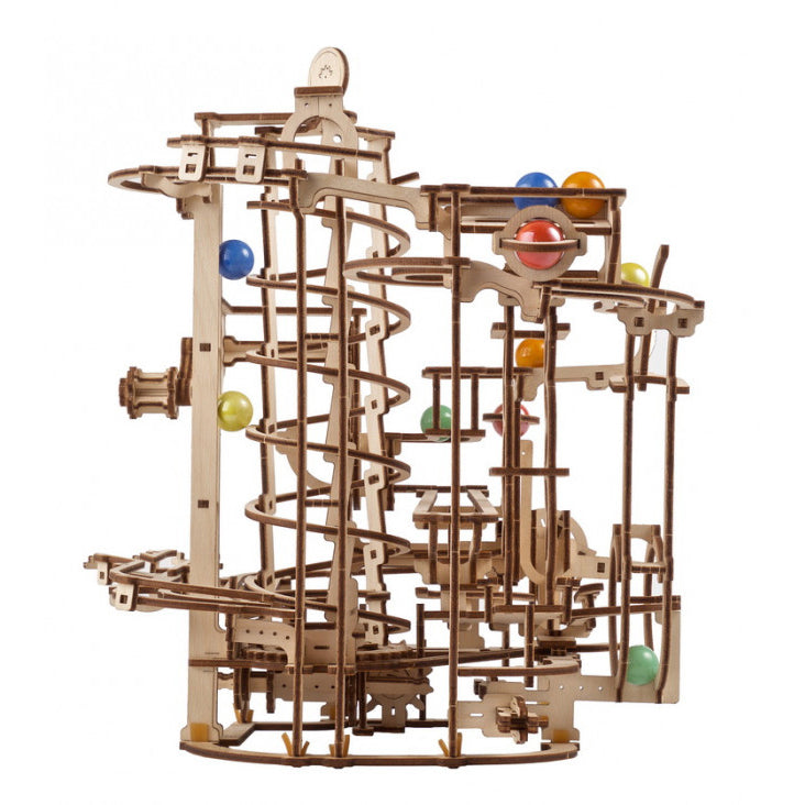 Marble Run Spiral Hoist - uGears - Brain Spice