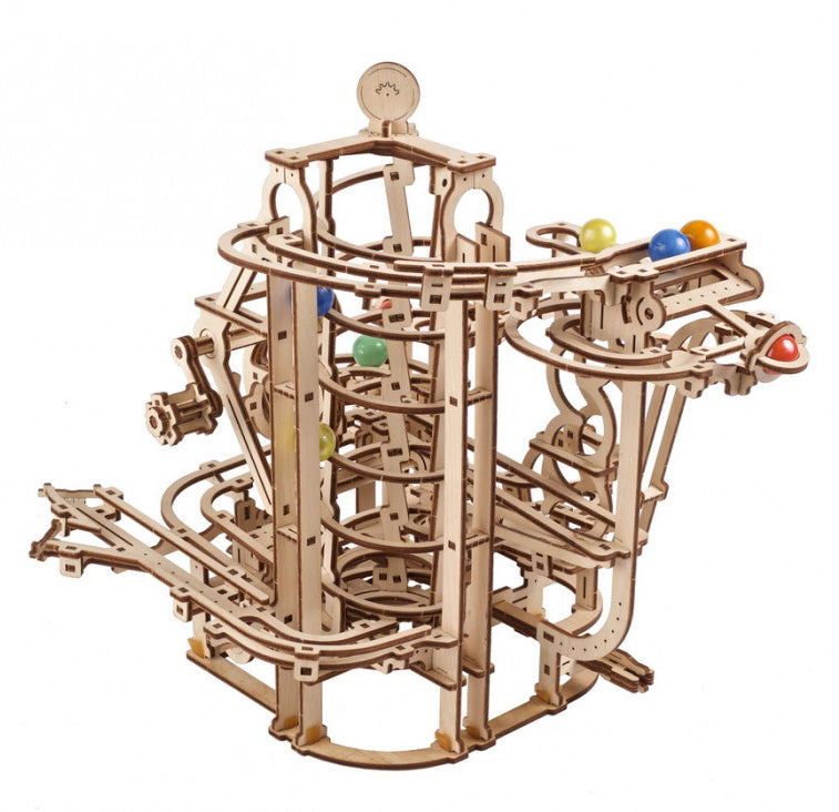 Marble Run Spiral Hoist - uGears - Brain Spice