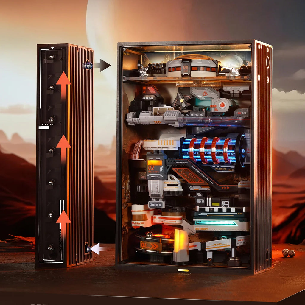 Marble Run Mars Outpost - With Elevator - Brain Spice