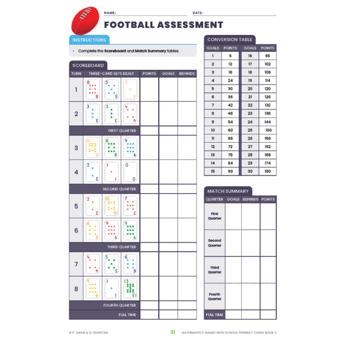 Maths games With School Friendly Cards Book 3 - Brain Spice