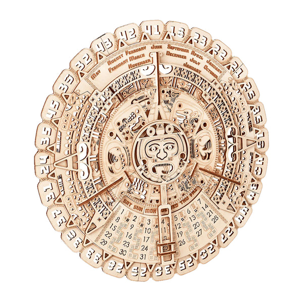 Mayan Calendar - Wooden 3D Mechanical Model Kit - Brain Spice