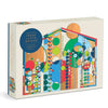 Midway Mural - Frank Lloyd Wright Shaped Foil Puzzle - 750pc - Brain Spice