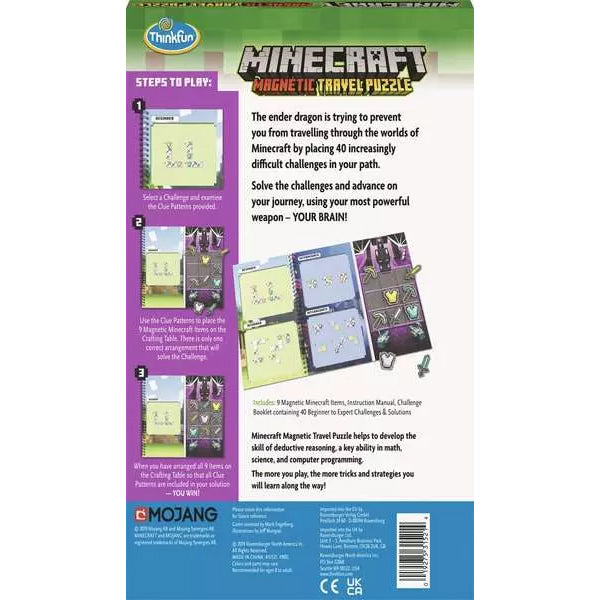 Minecraft Magnetic Travel Puzzle - Brain Spice