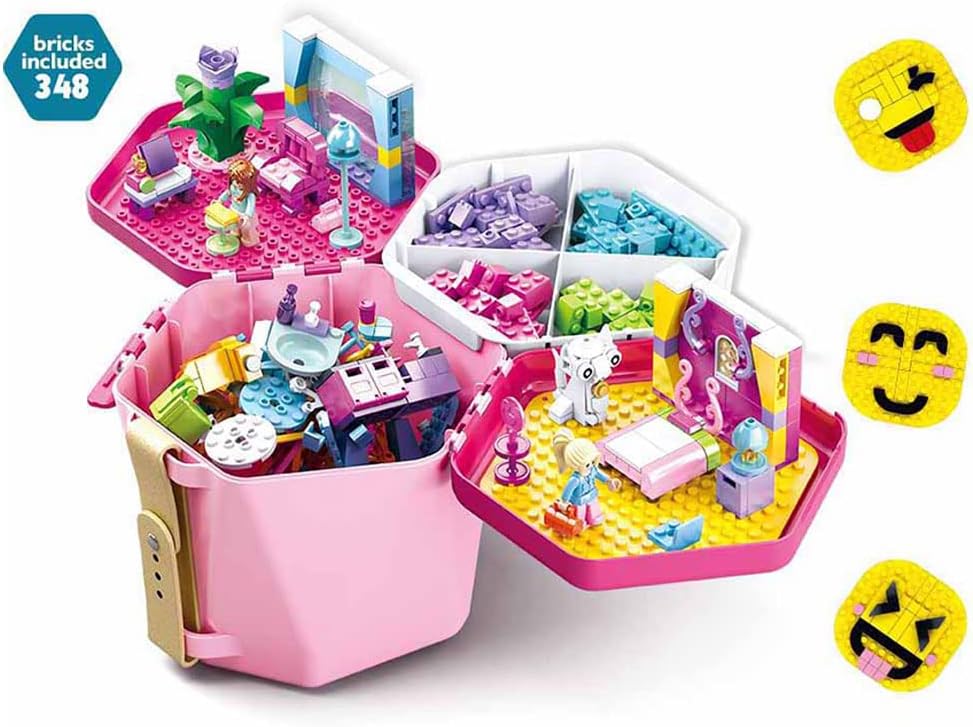 Model Bricks Girls Bucket - 348pc - Brain Spice