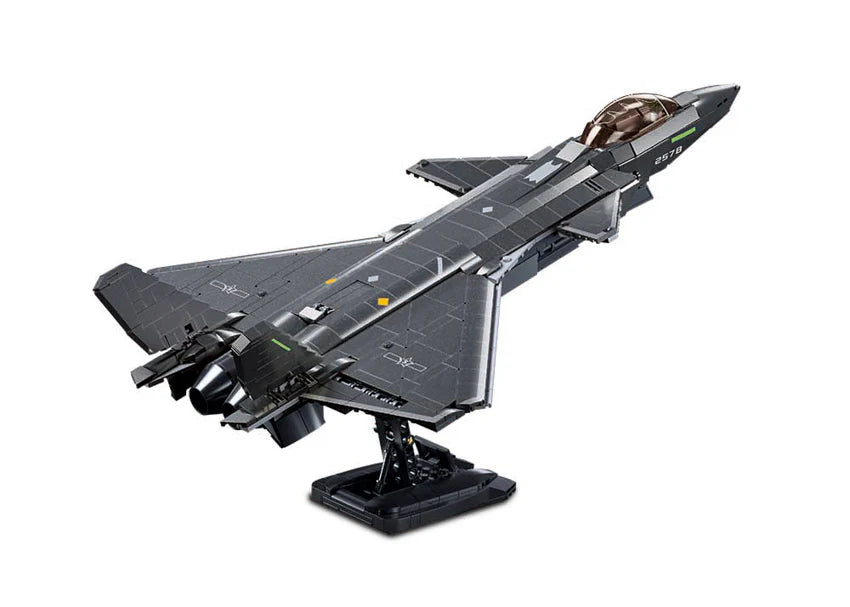 Model Bricks J20 Stealth Aircraft Metal Coating SCALE 1:44 - 1007pc - Brain Spice