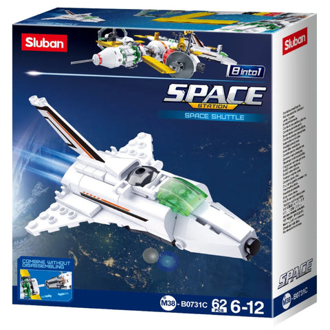 Model Bricks Space Shuttle - 62pc - Brain Spice