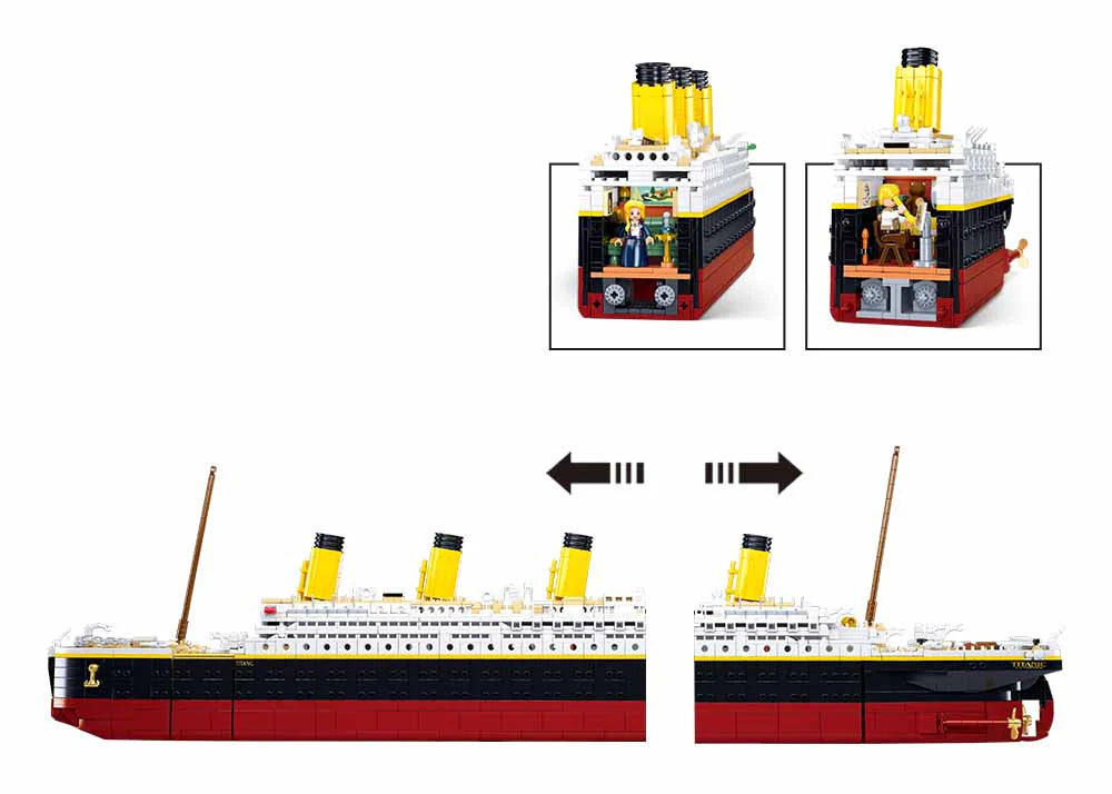 Model Bricks Titanic Big Scale 1:350 - 2401pc - Brain Spice