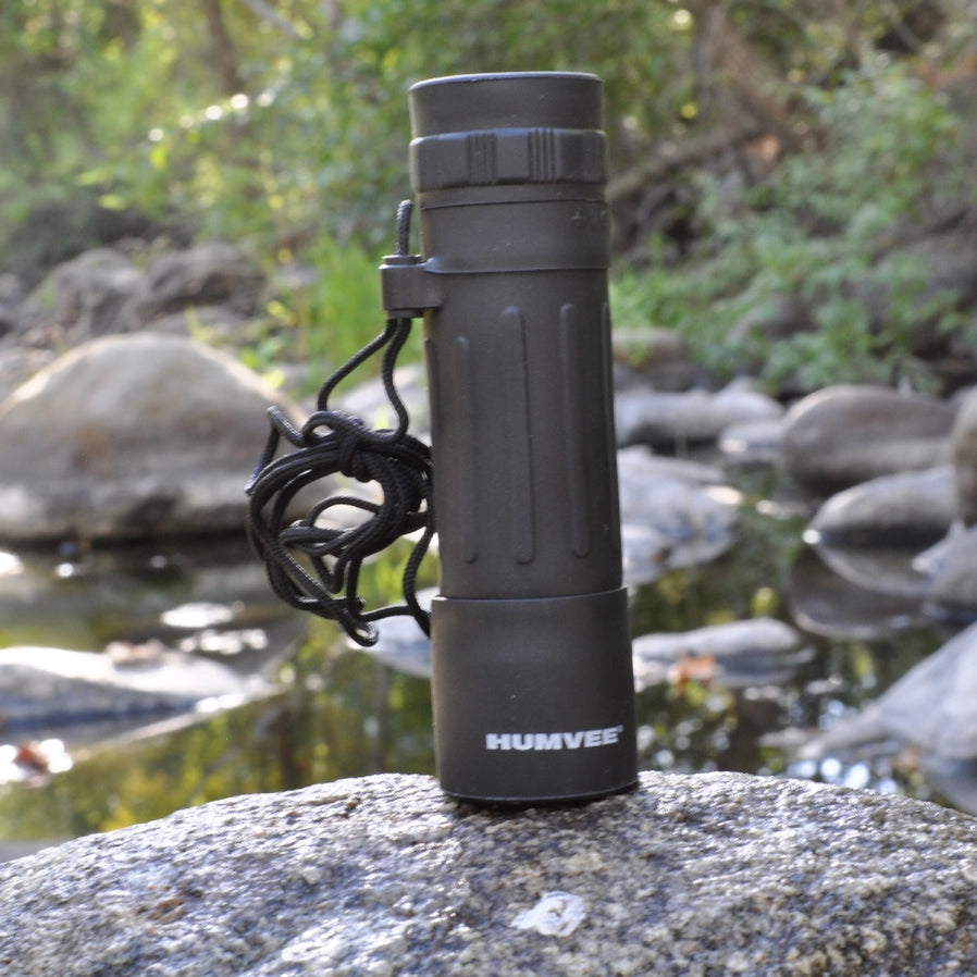Monocular - Black Rubber Armored 10x25 - Humvee - Brain Spice