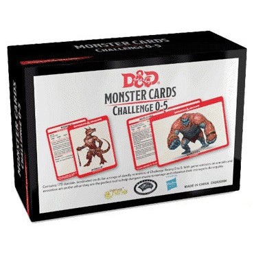 Monsters Challenge 0-5 - D&D Spellbook Cards - Brain Spice