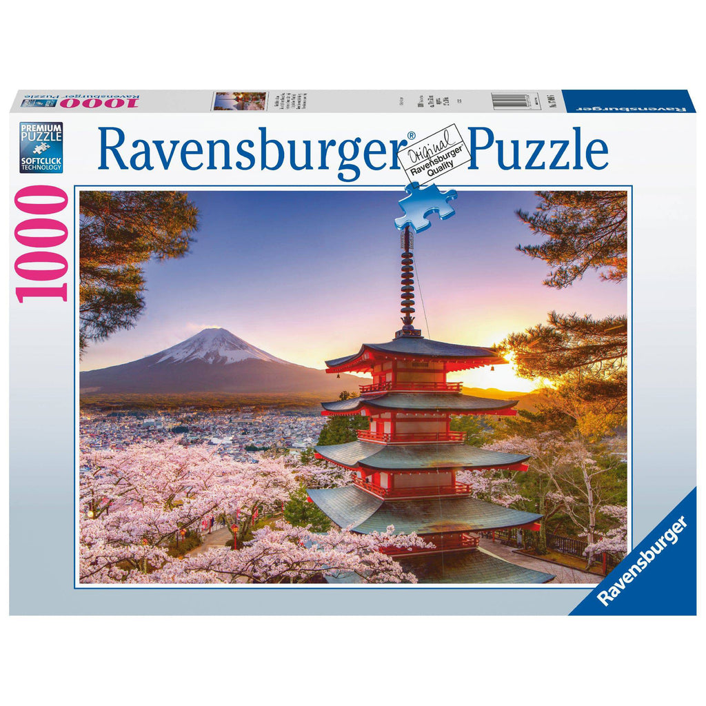 Mount Fuji Cherry Blossom View - Jigsaw 1000pc - Brain Spice