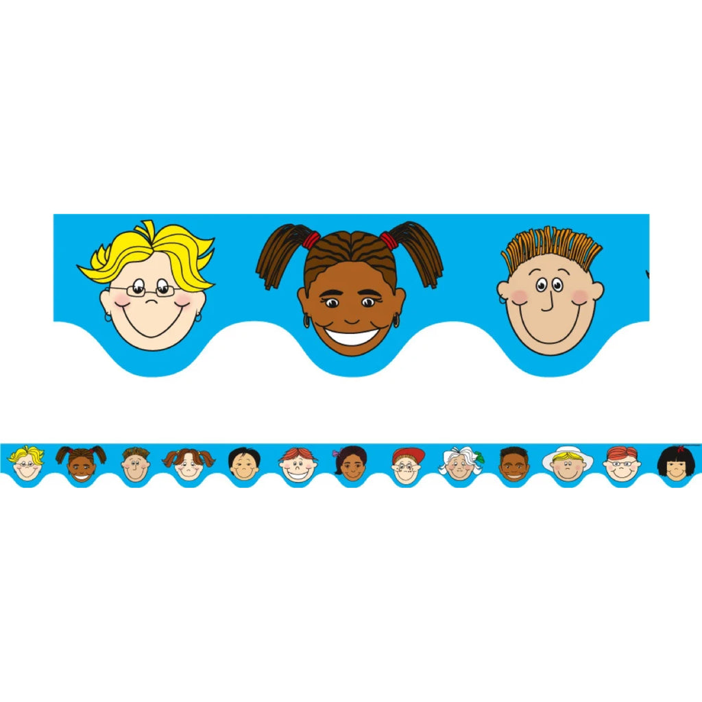 Multicultural Kids - Scalloped Border - Brain Spice