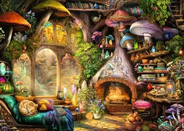 Mushroom Cottage - Jigsaw 1000pc - Brain Spice
