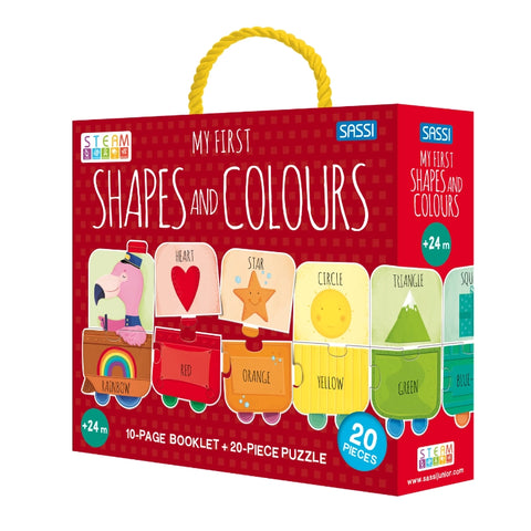 My First Shapes and Colours - Puzzle & Book Set 1 metre - Sassi STEAM - Brain Spice