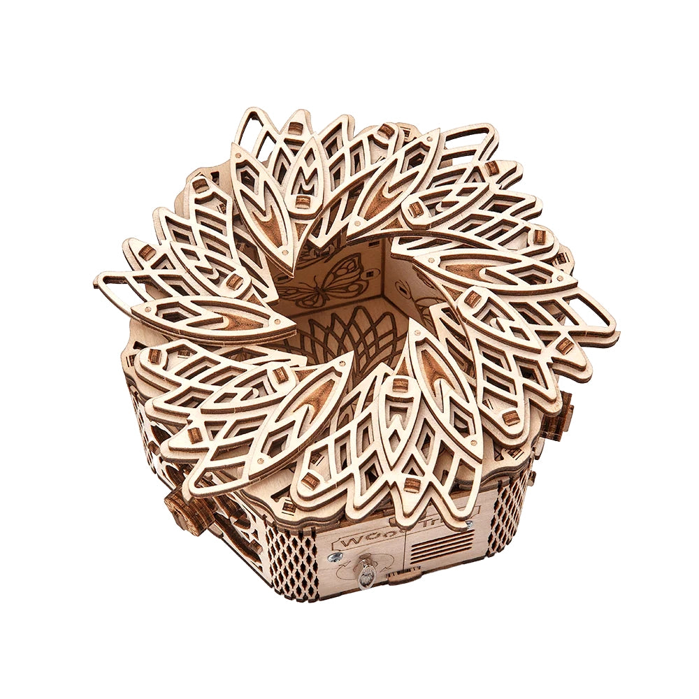 Mystery Flower - Wooden 3D Mechanical Model Kit - Brain Spice
