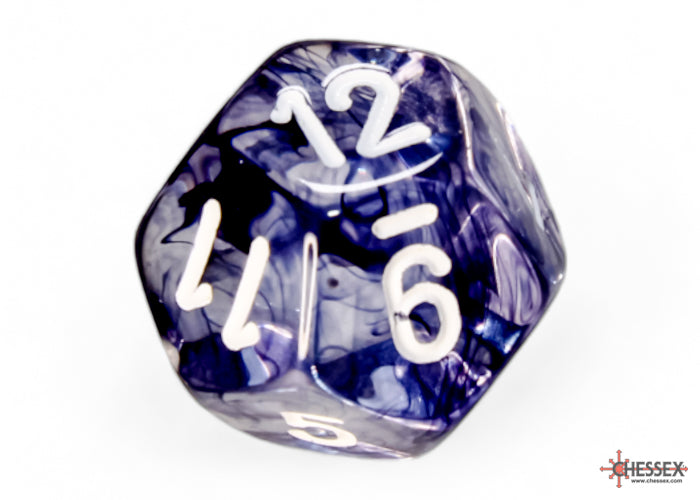 Nebula Black-White 7 Dice Set - Brain Spice