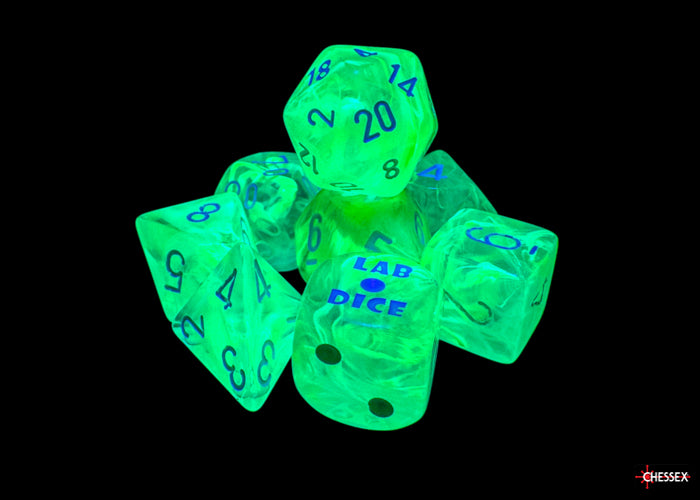 Nebula Gelatinous-White 7-Dice Set - Brain Spice