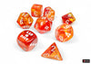 Nebula Molten-White Luminary 7-Dice Set - Brain Spice