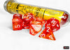 Nebula Molten-White Luminary 7-Dice Set - Brain Spice