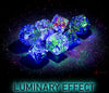 Nebula Polyhedral Primary-Blue Luminary 7-Dice Set - Brain Spice