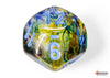Nebula Polyhedral Primary-Blue Luminary 7-Dice Set - Brain Spice
