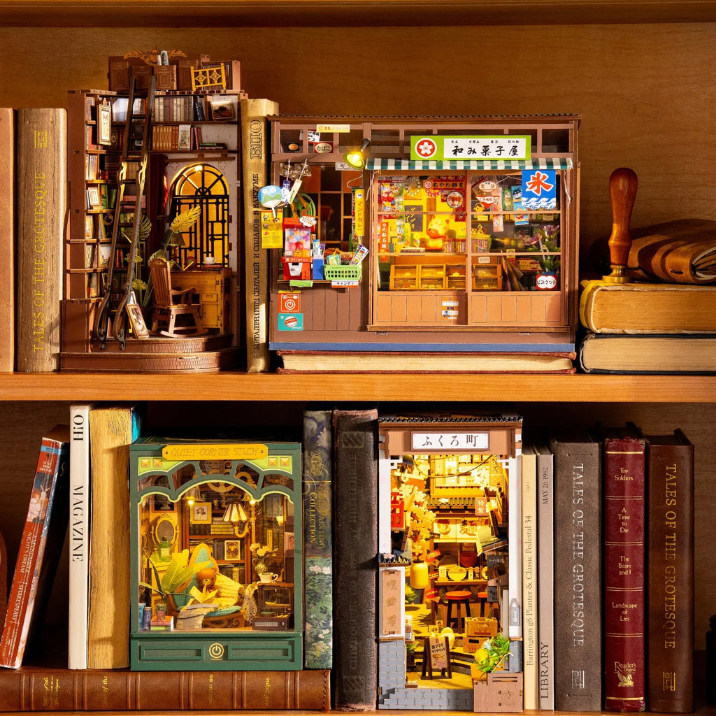 Nostalgic Corner Shop - DIY Bookends Kit - ROKR - Brain Spice