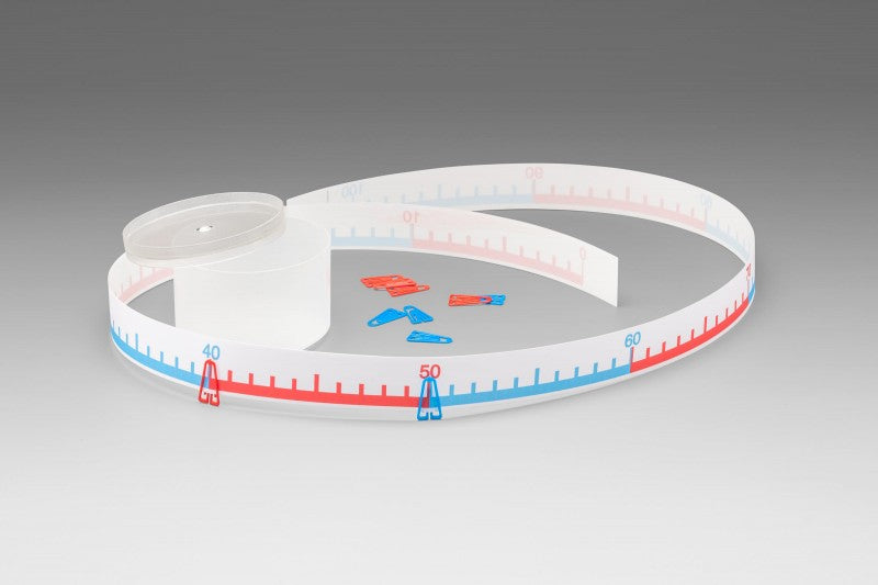 Number Line Band - 1 to 100 - 1m long in plastic box - Brain Spice