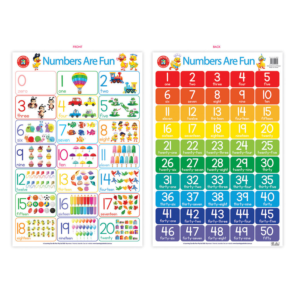 Numbers Are Fun Wall Chart - Brain Spice