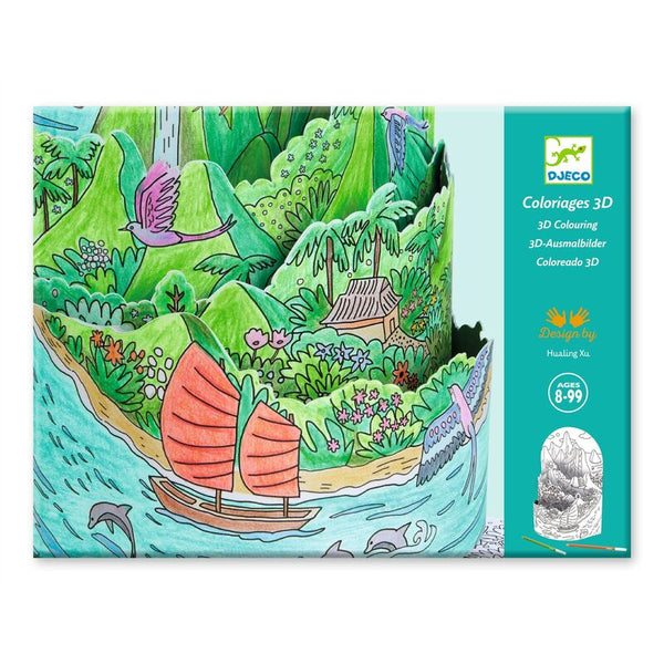 On Top of my Island Colouring Diorama - Brain Spice
