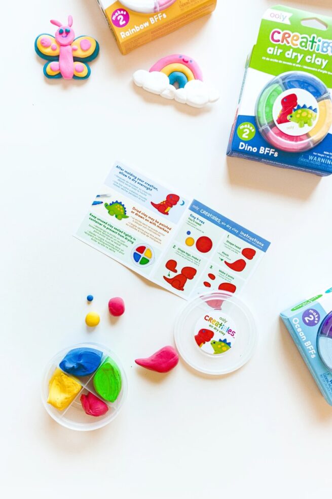 Ooly Creatibles - Dino BFFs Air Dry Clay Kit - Brain Spice