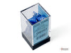 Opaque Polyhedral Blue-White 7-Dice Set - Brain Spice