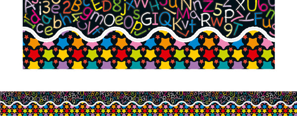 Stars and Letters - Pop Apart Border - Brain Spice