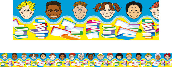 Kids and Books - Self Adhesive Pop Apart Border (Pack of 12) - Brain Spice