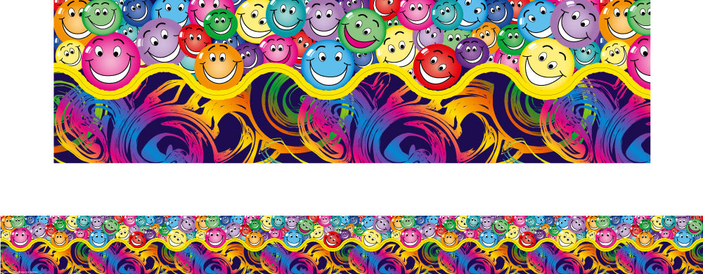 Swirls and Smiles - Pop Apart Border - Brain Spice