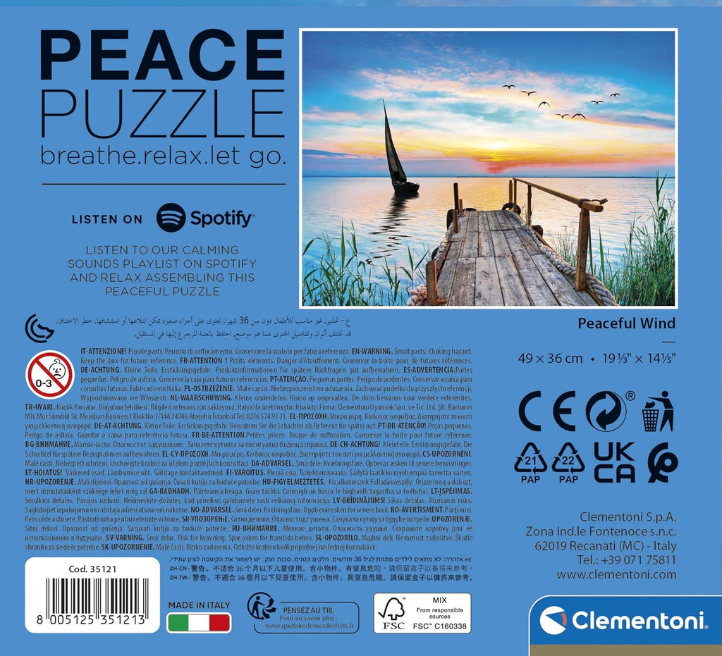 Peaceful Wind Peace Puzzle - 500pc - Brain Spice