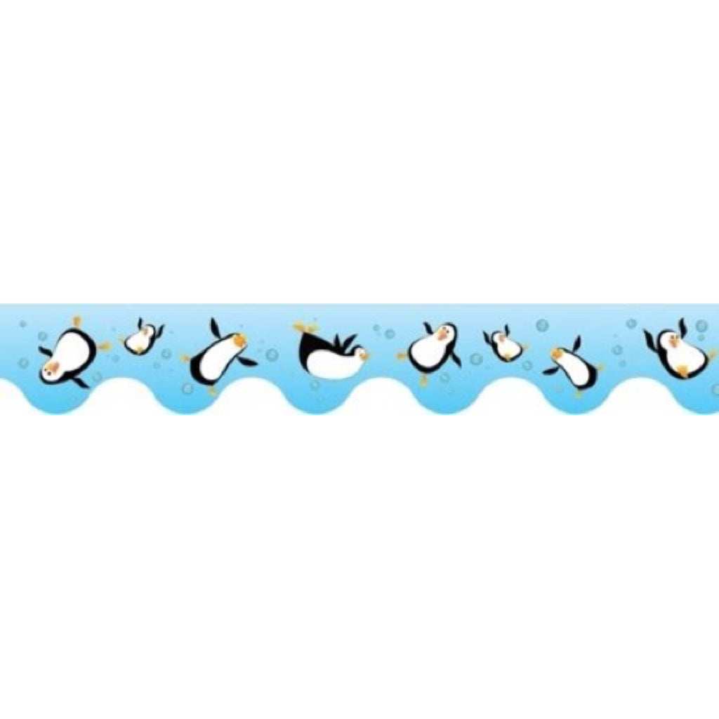 Penguins - Scalloped Border - Brain Spice