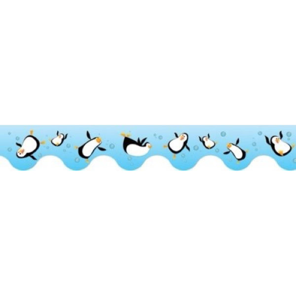 Penguins - Scalloped Border - Brain Spice