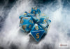 Phantom Teal-Gold - Polyhedral 7-Dice Set - Brain Spice