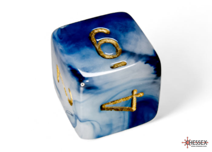 Phantom Teal-Gold - Polyhedral 7-Dice Set - Brain Spice